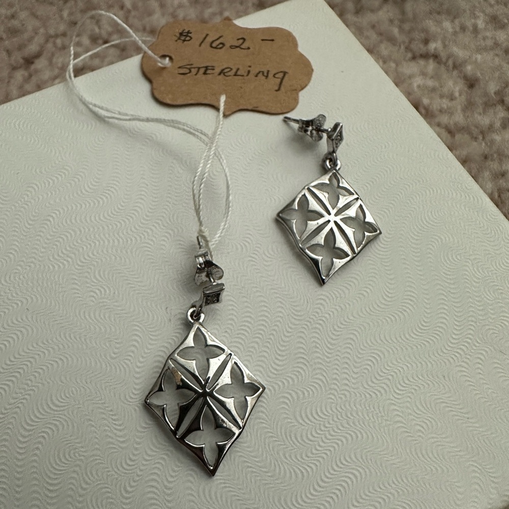 Sterling silver drop earrings